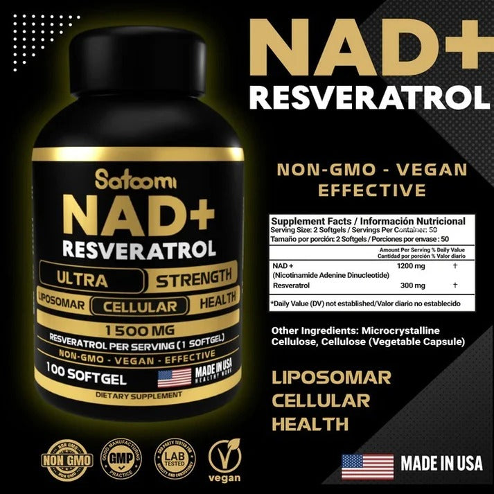 Nad + Resveratrol - Rejuvenecimiento celular 
